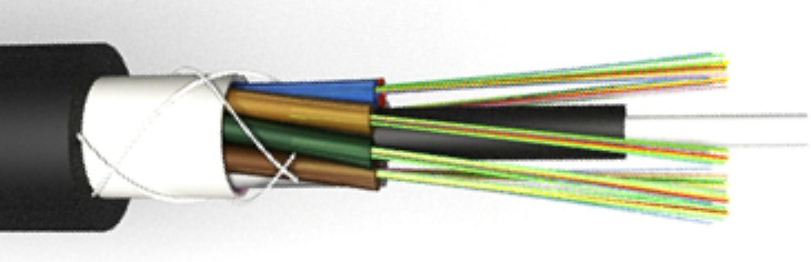 8.6MM GYFTY 2-30 คอร์ สายไฟเบอร์ออปติกภายนอกที่มีเทปป้องกันน้ํา