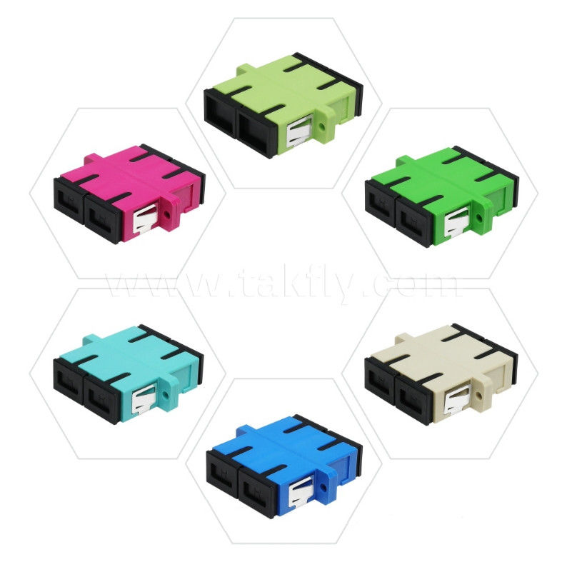 SC Adapter Cable Coupler APC/UPC สายใยออฟติก ซิมพล็กซ์/ดับเพล็กซ์ สําหรับศูนย์ข้อมูล FTTH Multicore