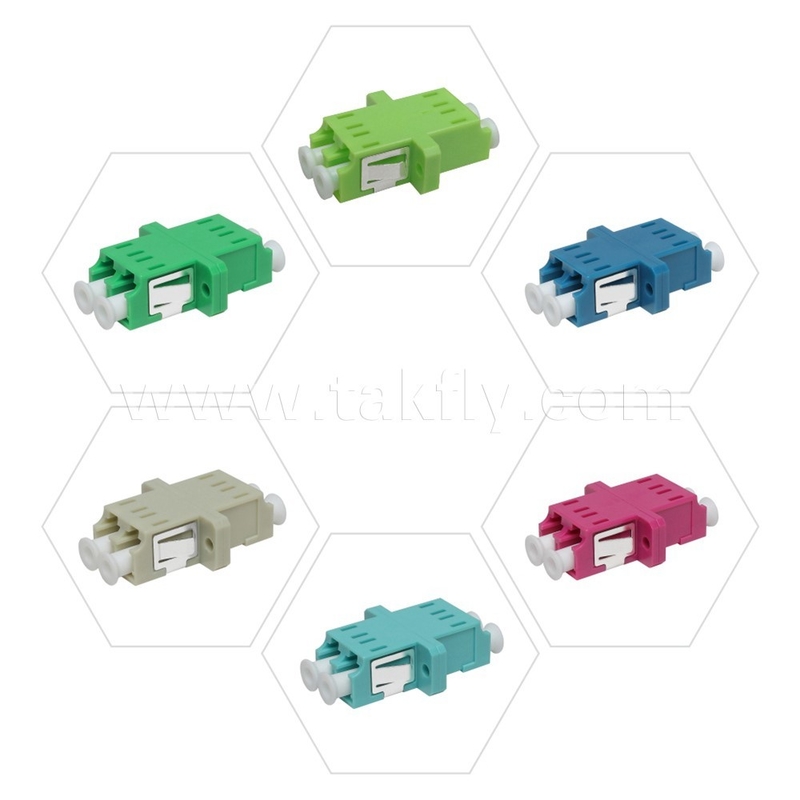 ไฟเบอร์ออปติก แอดป์เตอร์เคเบิลคัพเลอร์ LC APC/UPC SM/MM ซิมเพล็กซ์/ดูเพล็กซ์/ควาด/6 ทาง/8 ทาง สําหรับศูนย์ข้อมูล FTTH