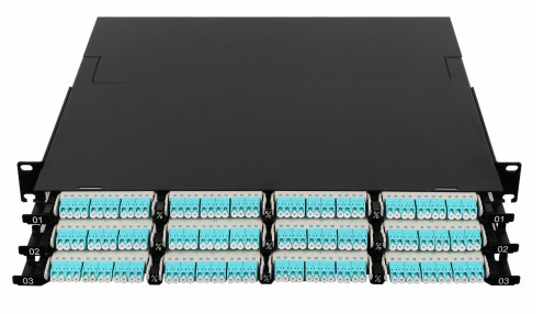 144 โครงการ Core Super-high Density MPO Patch Panel ความสูง 1U สําหรับศูนย์ข้อมูล