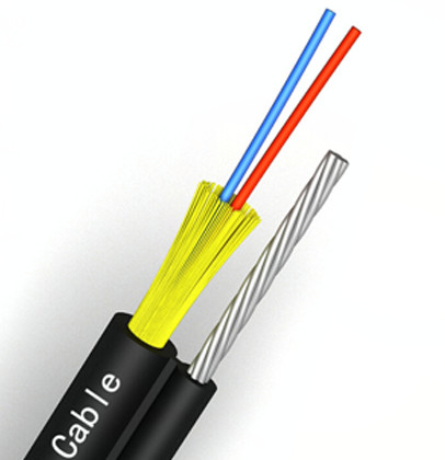 12 โคเรส แขนแน่น FTTH-2C สายไฟฟ้าออปติก คาเบิลออกง่ายเพื่อการติดตั้งเรียบ