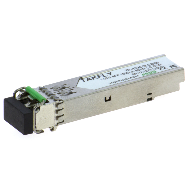 1.25G SFP 1550nm 80KM SMF DDM LC CISCO JUNIPER HUAWEI โมดูลตัวถ่ายออปติกที่เข้ากันได้ด้วยความรู้สึกของตัวรับ -26dBm