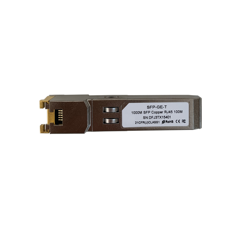1000BASE-T SFP ทองแดง 100m RJ-45 CISCO JUNIPER HUAWEI สอดคล้องกับ SFP โมดูลตัวถ่ายออปติก