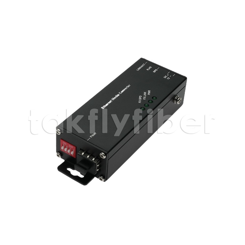 10 100 1000M เครื่องแปลงสื่ออุตสาหกรรมชนิดเล็ก พร้อม Port SFP สําหรับการใช้งานอุณหภูมิสูง