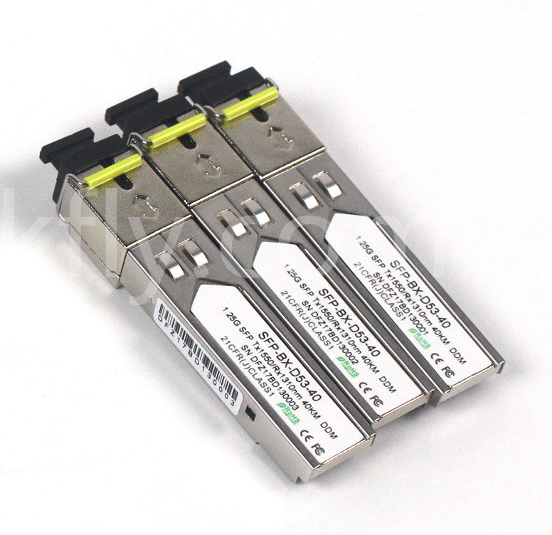 1.25G SFP BIDI Transceiver Tx1310/Rx1550nm 40KM SMF DDM LC SFP โมดูลตัวถ่ายออปติก