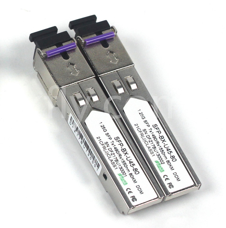 1.25G SFP BIDI Module Tx1490/Rx1550nm 80KM SMF DDM LC CISCO JUNIPER HUAWEI รองรับ