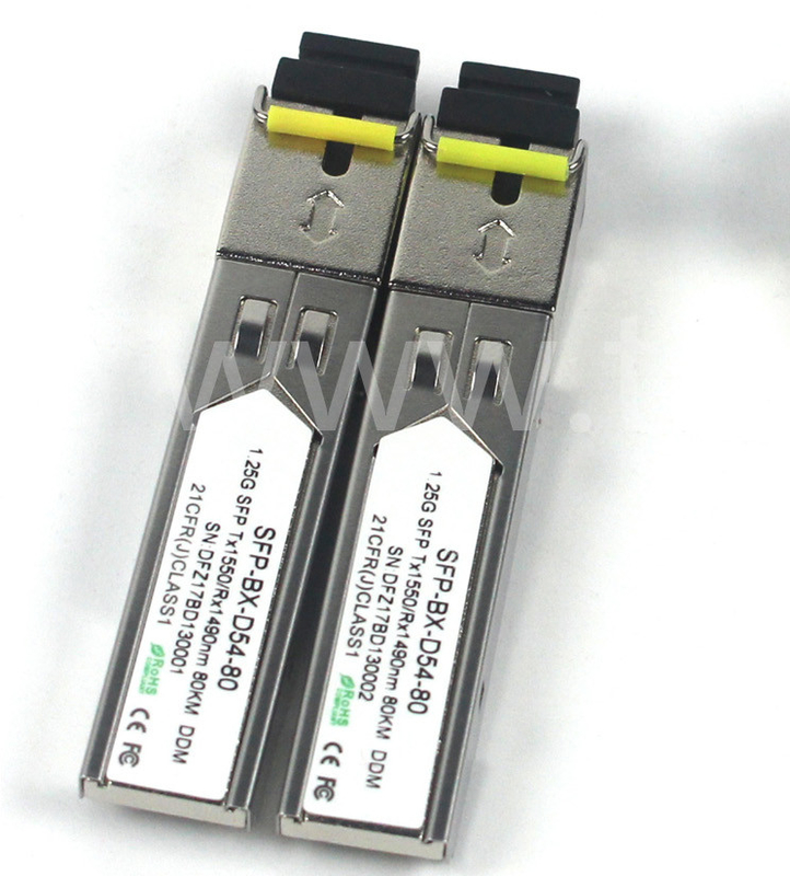 BIDI 1.25 G SFP Transceiver Tx1550/Rx1490nm 80KM SMF DDM LC CISCO JUNIPER HUAWEI รองรับ