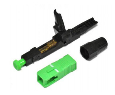 Fast Connect Fiber Connectors For Drop Cable / Cable Indoor with Lock ถือความน่าเชื่อถือของไฟเบอร์