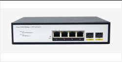 DF-2F-4GP 2-Port 10/100/1000Mbps 4+2 Uplink Fiber Ports กิ๊กบิต โป้ เครือข่ายสวิตช์