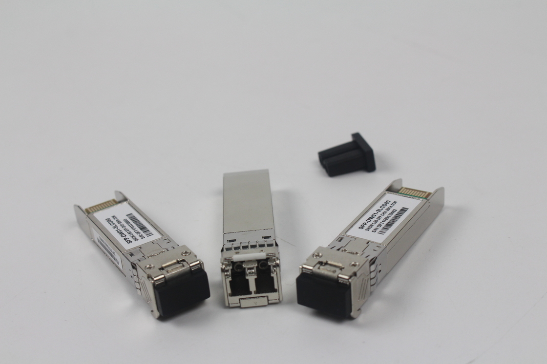 ตัวรับส่งสัญญาณ SFP DWDM 10Gbps 40KM 50GHz สำหรับเครือข่ายระยะไกล, สายเคเบิล 2 มม., ความยาวคลื่น 1310nm