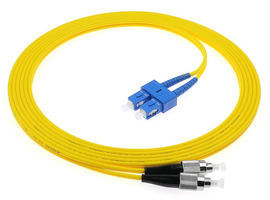 SC-FC Duplex Fiber Optic Patch Cord LSZH/PVC UPC และ APC