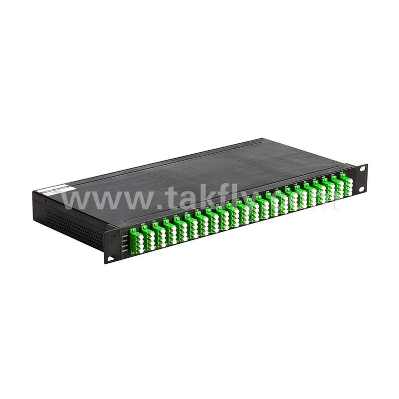 DWDM 100GHz AWG 40CH MUX+DEMUX สายไฟเบอร์ออปติกสําหรับศูนย์ข้อมูล Telecom 5G