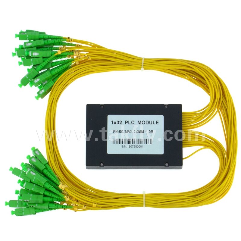ไฟเบอร์ออปติก PLC Splitter กล่อง ABS 1xN SC APC/UPC สำหรับ Fttx Telecom Data Center