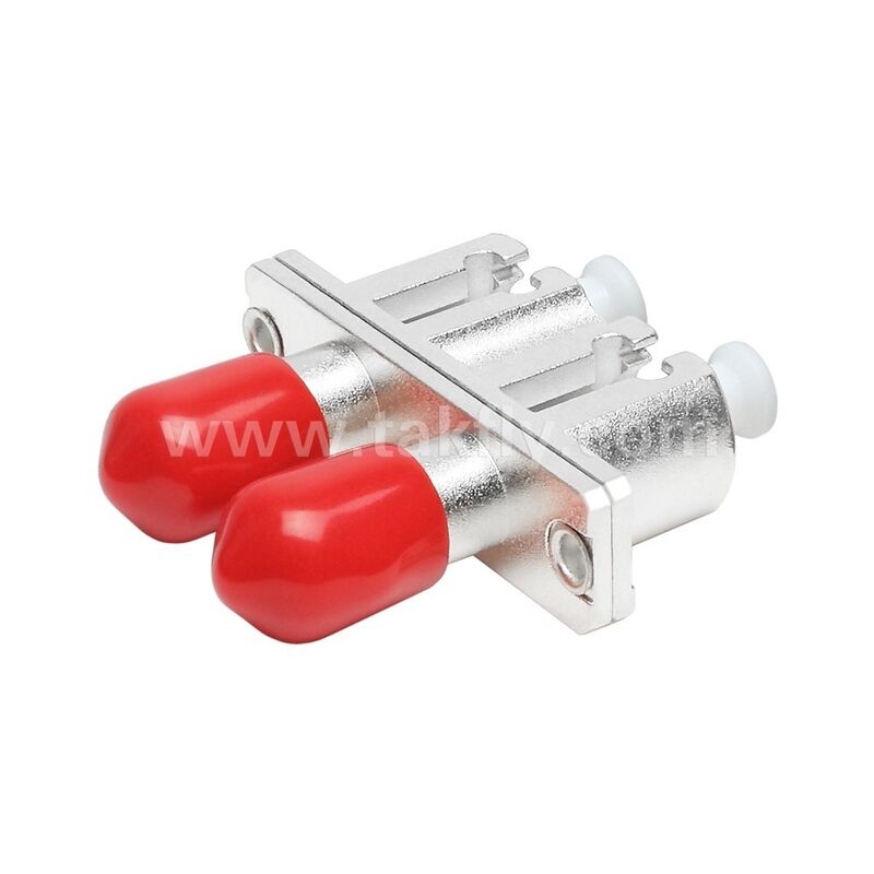 ST-LC Coupler Duplex Metal Hybrid Adapter หญิง/หญิง สายไฟเบอร์ออปติกสําหรับศูนย์ข้อมูล โทรคมนาคม FTTX