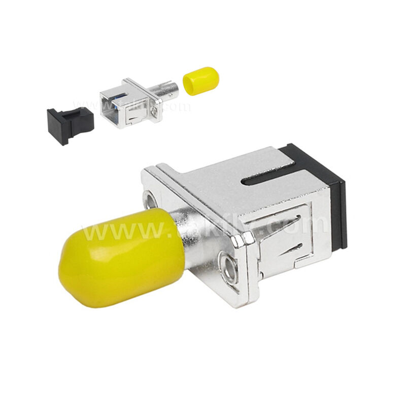 เครื่องเชื่อมไฟเบอร์ออปติก ST-SC Simplex Metal Hybrid Adapter เพศหญิง/เพศหญิง สําหรับศูนย์ข้อมูลโทรคมนาคม FTTX