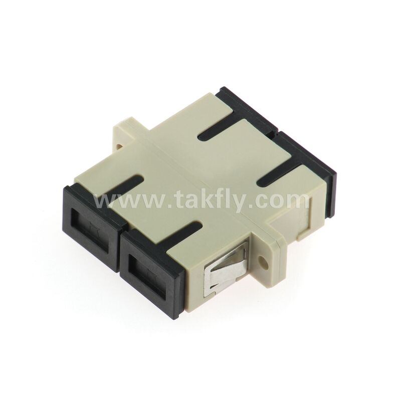 อะแดปเตอร์ไฟเบอร์ออปติก SC – ปลอกเซอร์โคเนีย, แบบไม่มีหน้าแปลนหรือแบบหน้าแปลนคู่ สำหรับการทำงาน SM/MM, -40~85°C