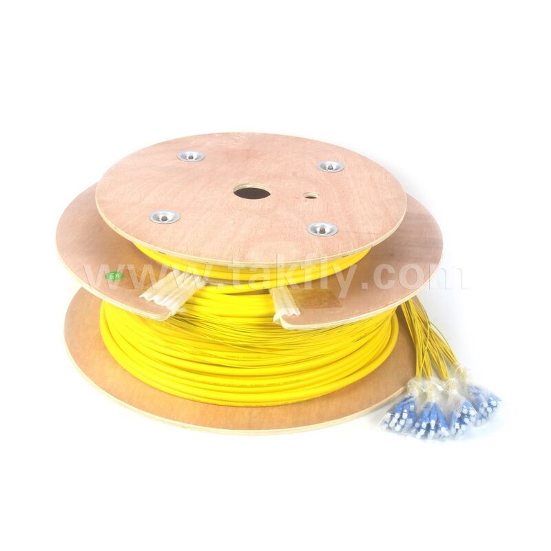 สายพับไฟเบอร์ออปติก 48Cores SC-SC Pre-terminated Breakout Patchcord สําหรับศูนย์ข้อมูลโทรคมนาคม