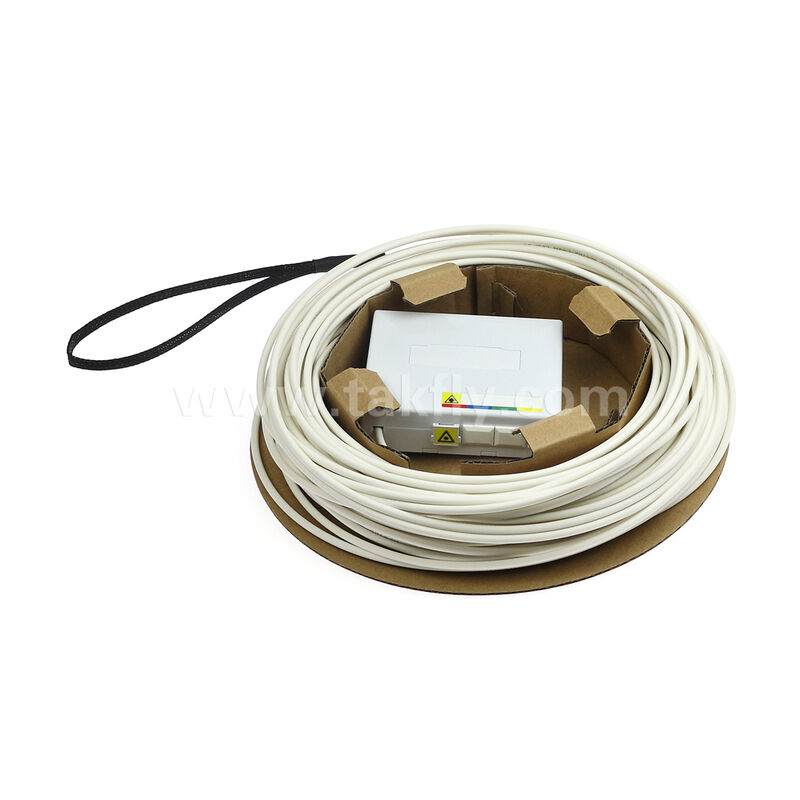 FTTH Pre-Termined Fiber Outlet Kit หน่วยติดตั้งผนังไร้เครื่องมือ ไม่มีการผสมรวมสายเคเบิลสําหรับการติดตั้ง FTTB อย่างรวดเร็ว