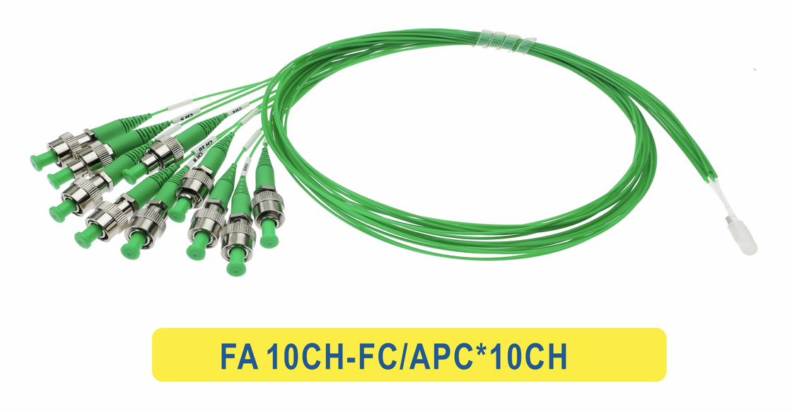 FA 10CH-FC/APC*10CH สายไฟเบอร์ออปติกแพทช์คอร์ดไฟเบอร์อาร์เรย์