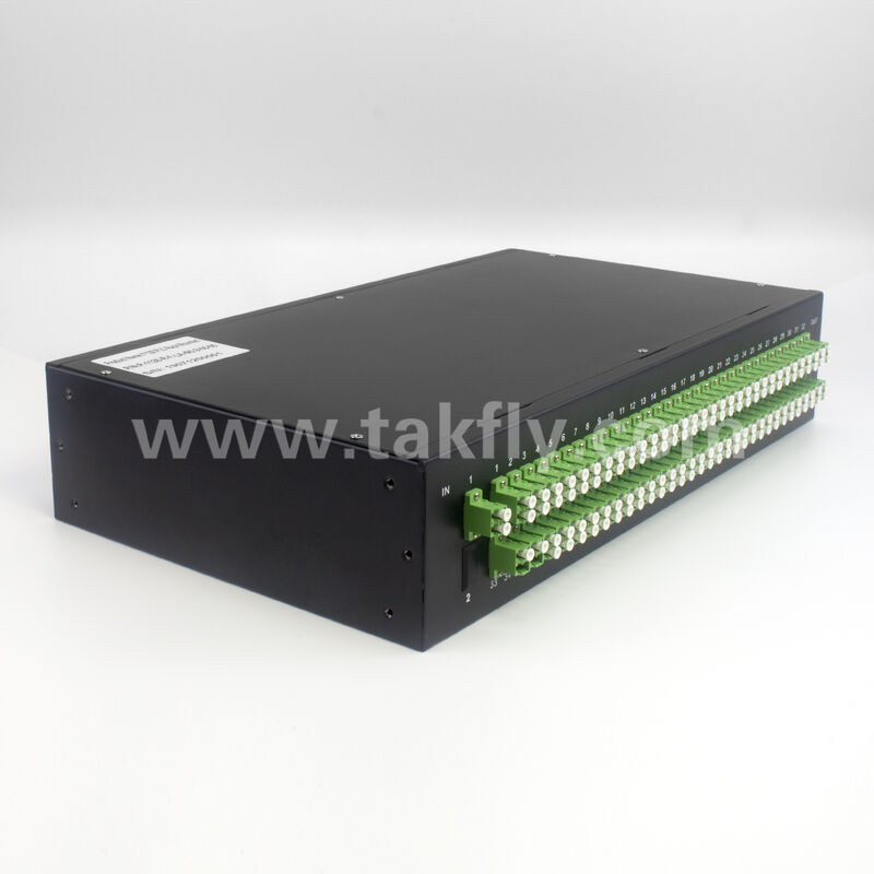 1×128 การนับพอร์ตสูง PLC Splitter Rack Mount Patch Panel ความหนาแน่นสูงสุด FTTX การกระจาย