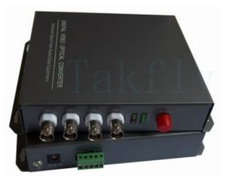 ตัวแปลงแสงวิดีโอดิจิตอล 4CH – 2 วิดีโอ + ข้อมูล RS485 1-2 บนไฟเบอร์เดี่ยว