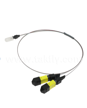 MTP-16CH-FA Fiber Array Assembly ผูกพัน MTP กับ 16-Channel V-Groove Fiber Array, ความสูญเสียการใส่ที่ต่ํา, สําหรับเครื่องรับสัญญาณออปติกส์ความเร็วสูง & CPO / แอพพลิเคชั่นศูนย์ข้อมูล