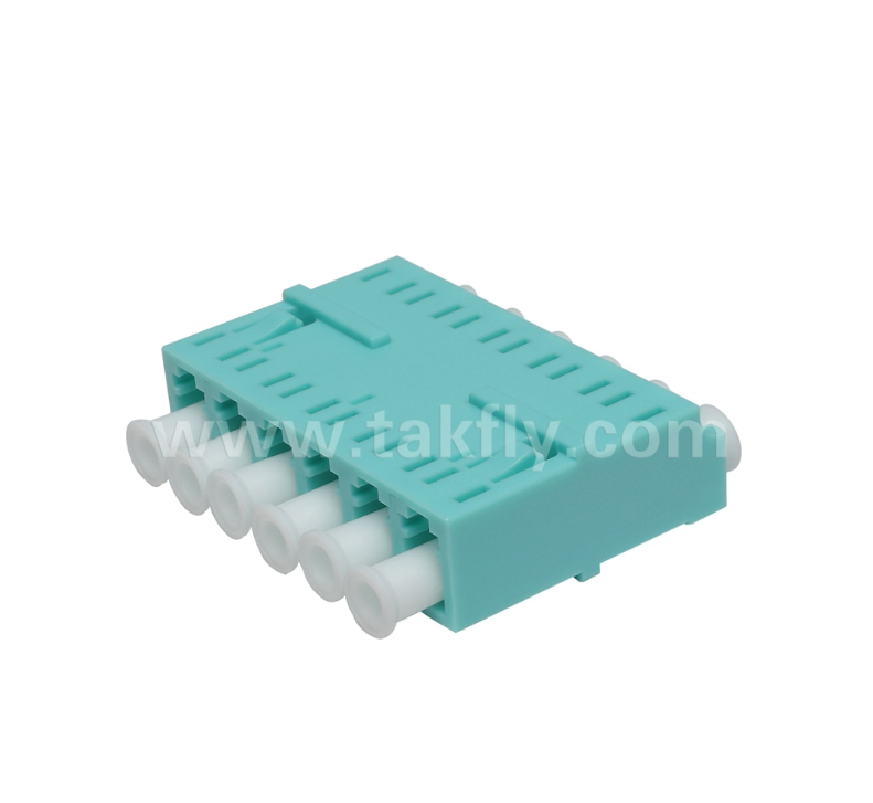 LC 6-Way Adapter 6 ใน 1 LC Duplex, High-Density Fiber Adapter, เสียการใส่ต่ํา, สําหรับศูนย์ข้อมูลและ FTTx High-Density Patching