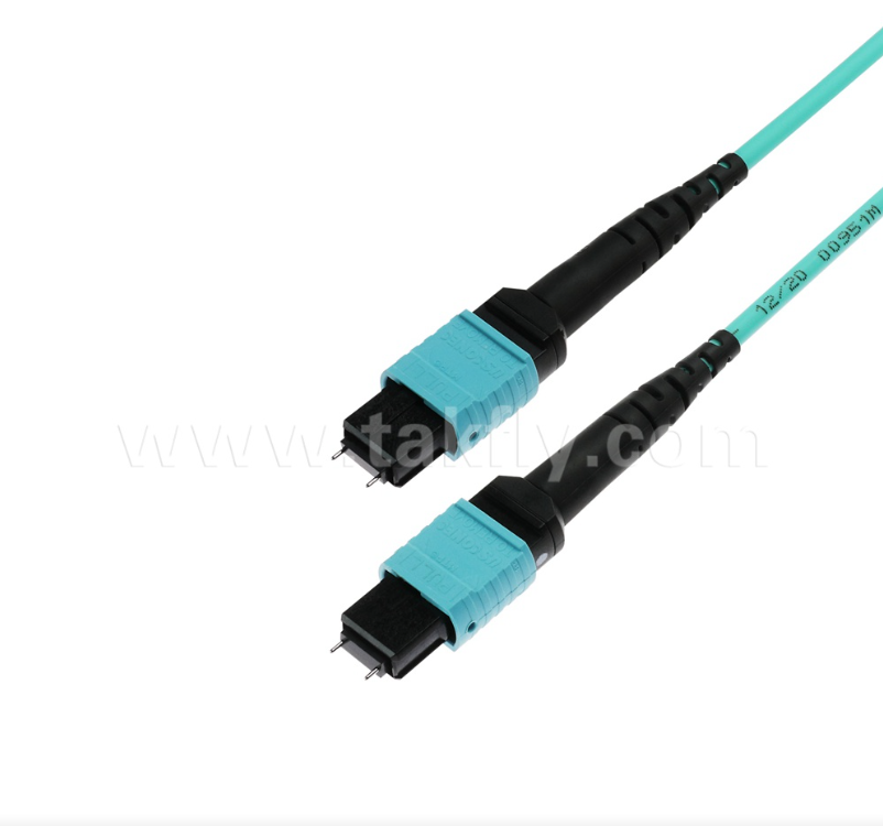 MPO/MTP 16-Fiber OM4 Trunk Cable หนาแน่นสูง เสียการใส่ต่ําสําหรับศูนย์ข้อมูลขนาดใหญ่ (40G/100G/400G Ready)