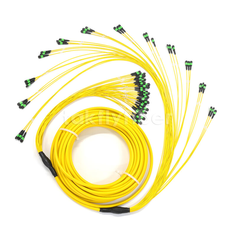 High-density Optical Network Customized 12F MPO Trunk Cable, 12-576 Fibers, Single Mode (OS2), 0.35dB Max 