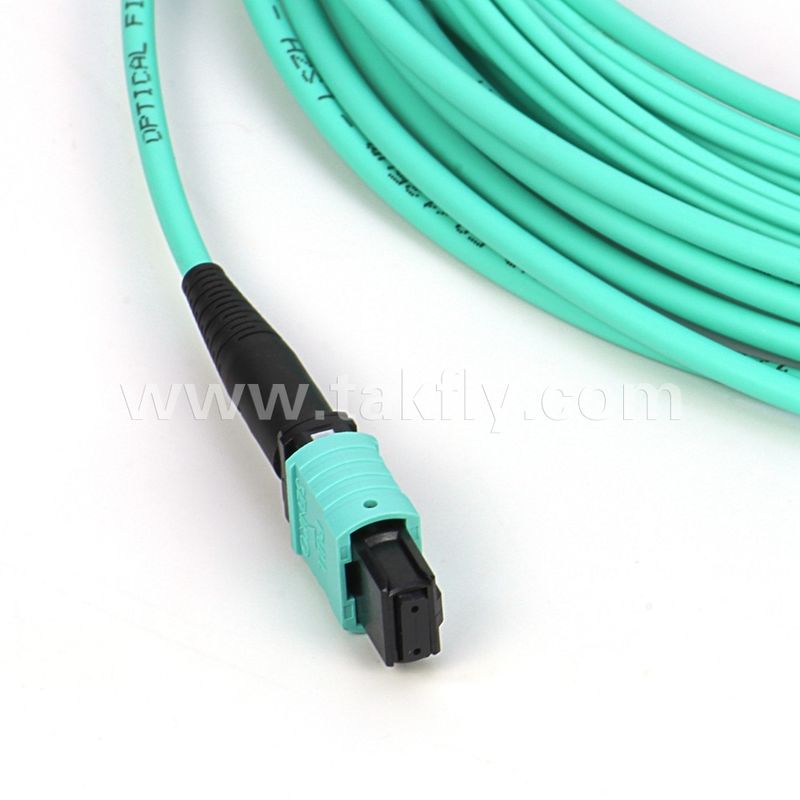 คาเบลไฟเบอร์ออปติกหลายโหมด 12/24 คอร์ Mpo Mtp Om3 สําหรับการใช้งานในศูนย์ข้อมูล