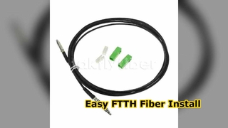 SC Pushable FTTH Drop Cable ไฟเบอร์ออปติก Patchcord